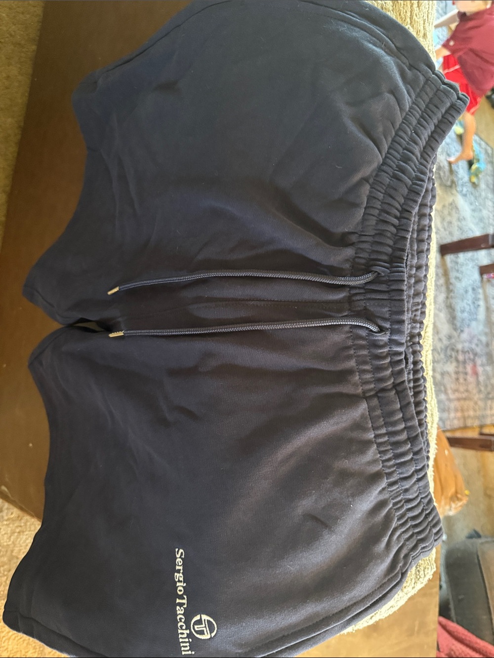 Sergio Tacchini Dark Navy Drawstring Athletic Shorts